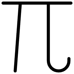 Pi Math Symbol Icon from Ultimate Light Set