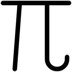 Pi Math Symbol Icon from Ultimate Regular Set