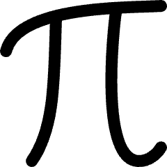 Pi Symbol Icon from Flex Line Set