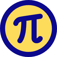 Pi Symbol Circle Icon from Core Pop Set