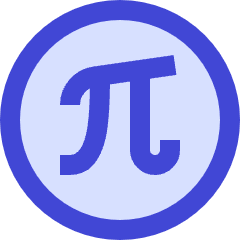 Pi Symbol Circle Icon from Sharp Duo Set