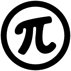 Pi Symbol Circle Icon from Plump Remix Set
