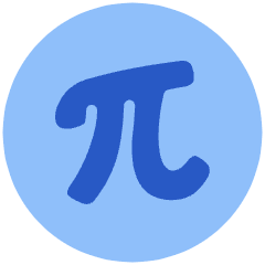 Pi Symbol Circle Icon from Plump Flat Set