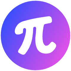Pi Symbol Circle Icon from Plump Gradient Set