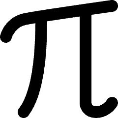Pi Symbol Icon from Micro Line Set
