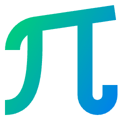 Pi Symbol Icon from Sharp Gradient Set