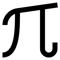 Pi Symbol Icon from Sharp Line Set