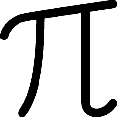 Pi Symbol Icon from Core Line Set