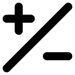 Plus Minus 1 Icon from Core Solid Set