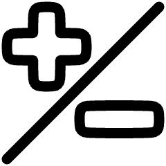 Plus Minus 1 Icon from Plump Line Set