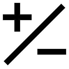 Plus Minus 1 Icon from Sharp Line Set