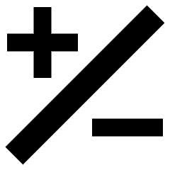 Plus Minus 1 Icon from Sharp Remix Set