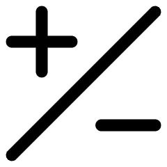 Plus Minus 1 Icon from Core Line Set