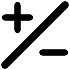 Plus Minus 1 Icon from Core Remix Set