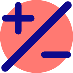 Plus Minus 1 Icon from Core Pop Set