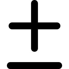 Plus Minus 2 Icon from Micro Line Set