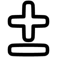 Plus Minus 2 Icon from Plump Line Set