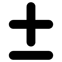 Plus Minus 2 Icon from Core Solid Set