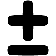 Plus Minus 2 Icon from Plump Solid Set