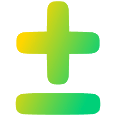 Plus Minus 2 Icon from Plump Gradient Set