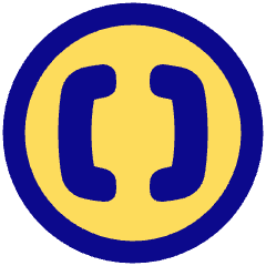 Square Brackets Circle Icon from Plump Pop Set