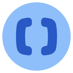 Square Brackets Circle Icon from Plump Flat Set