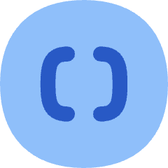 Square Brackets Circle Icon from Flex Flat Set