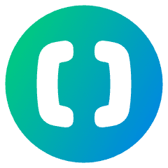 Square Brackets Circle Icon from Plump Gradient Set