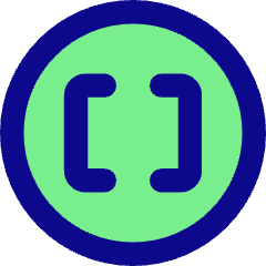 Square Brackets Circle Icon from Core Pop Set