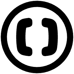 Square Brackets Circle Icon from Plump Remix Set