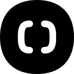 Square Brackets Circle Icon from Flex Solid Set