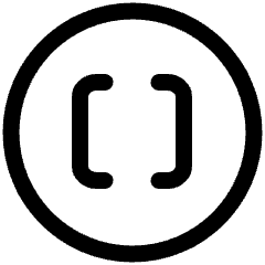 Square Brackets Circle Icon from Ultimate Regular Set