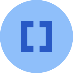 Square Brackets Circle Icon from Sharp Flat Set