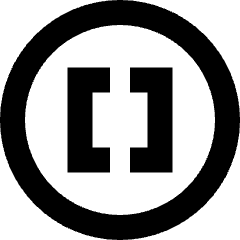 Square Brackets Circle Icon from Sharp Remix Set