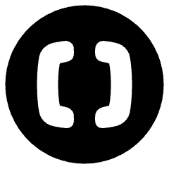 Square Brackets Circle Icon from Plump Solid Set