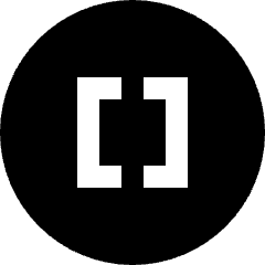 Square Brackets Circle Icon from Sharp Solid Set