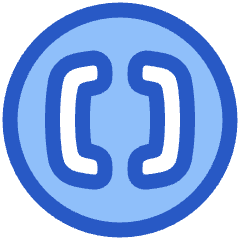 Square Brackets Circle Icon from Plump Duo Set