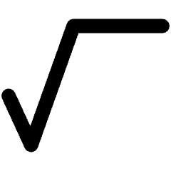 Square Root Icon from Ultimate Bold Set