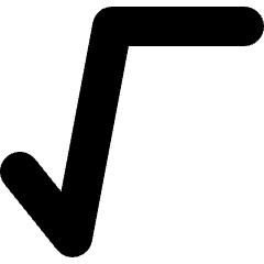 Square Root Sign Icon from Micro Solid Set