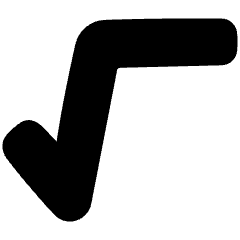 Square Root Sign Icon from Plump Solid Set