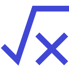 Square Root X Icon from Sharp Duo Set