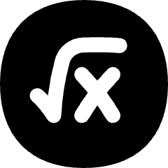 Square Root X Circle Icon from Flex Solid Set