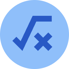 Square Root X Circle Icon from Sharp Flat Set