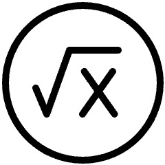 Square Root X Circle Icon from Ultimate Light Set