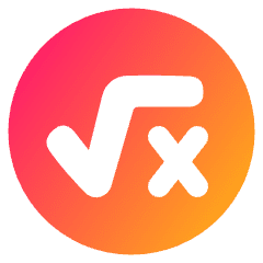 Square Root X Circle Icon from Plump Gradient Set