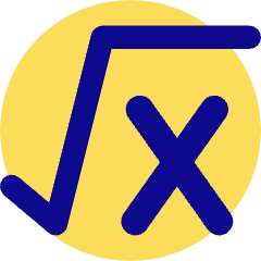 Square Root X Icon from Core Pop Set