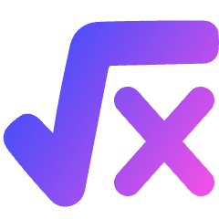 Square Root X Icon from Plump Gradient Set