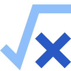 Square Root X Icon from Sharp Flat Set