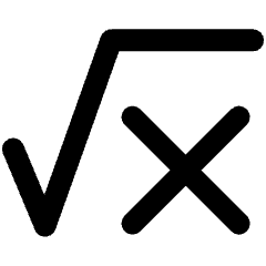 Square Root X Icon from Ultimate Bold Set