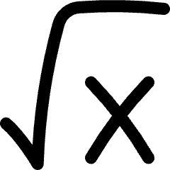 Square Root X Icon from Flex Line Set